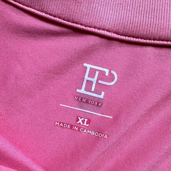 NWT EPNYGolf Women’s Sleeveless Mock Zip Polo Pink Ribbed Texture - Size Large - Picture 4 of 9